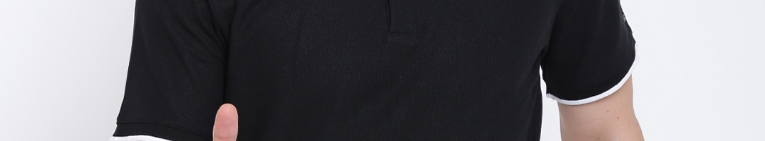 Buy Reebok Men Black EL Solid Polo Collar Training T Shirt - Tshirts ...