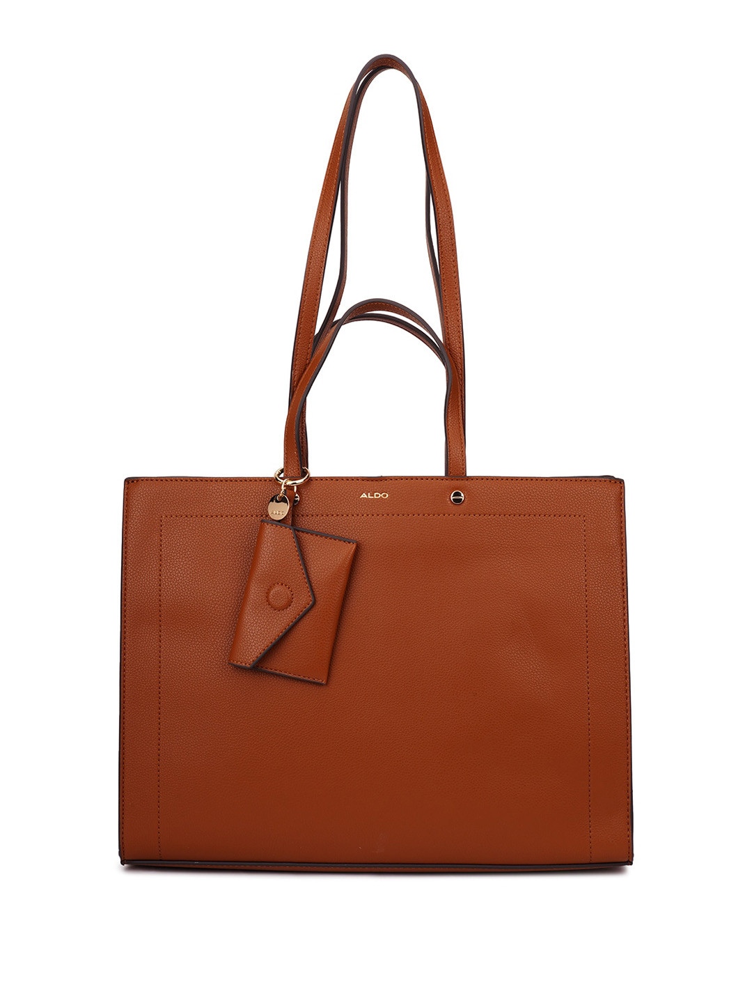 Buy ALDO Brown PU Oversized Structured Shoulder Bag With Bow Detail