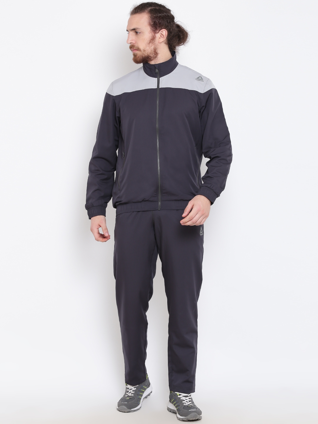 Buy Reebok Charcoal Grey Fitness Tracksuit - Tracksuits for Men 2497379 ...