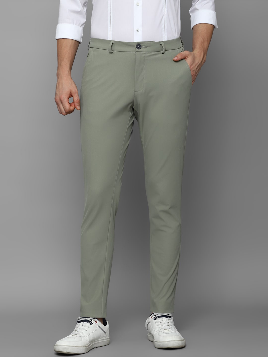 Buy Louis Philippe Sport Men Mid Rise Slim Fit Flat Front Formal ...