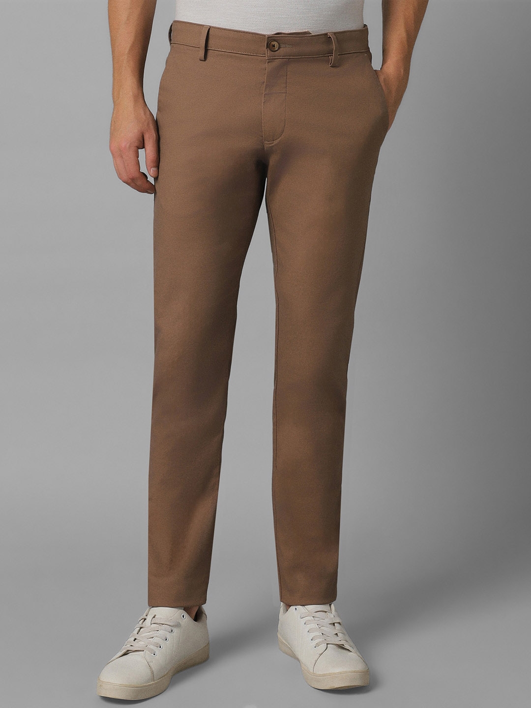 Buy Louis Philippe Sport Men Mid Rise Slim Fit Flat Front Trousers ...
