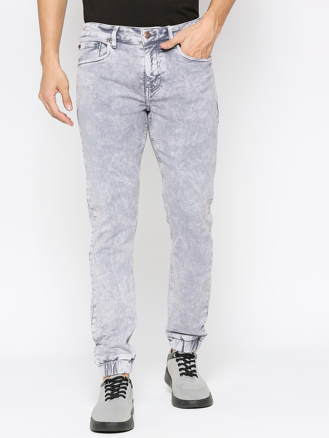 Grey Tone Anti Fit Jeans for Men by Being Human Clothing