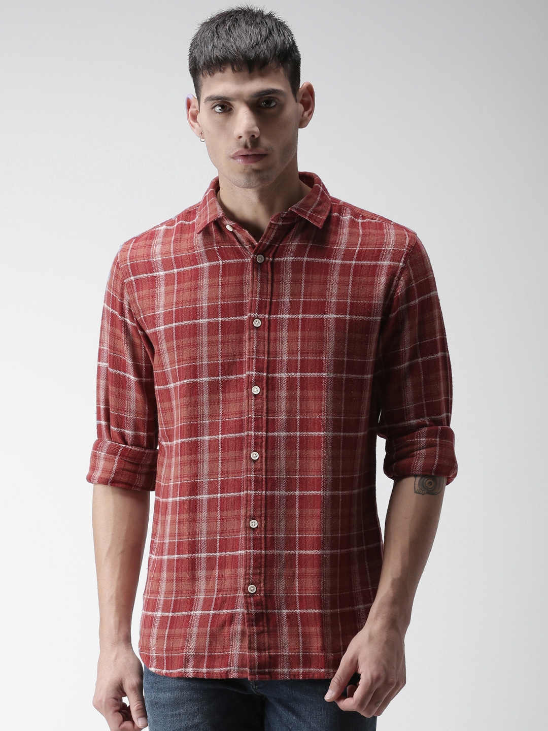 matching pant for red checked shirt