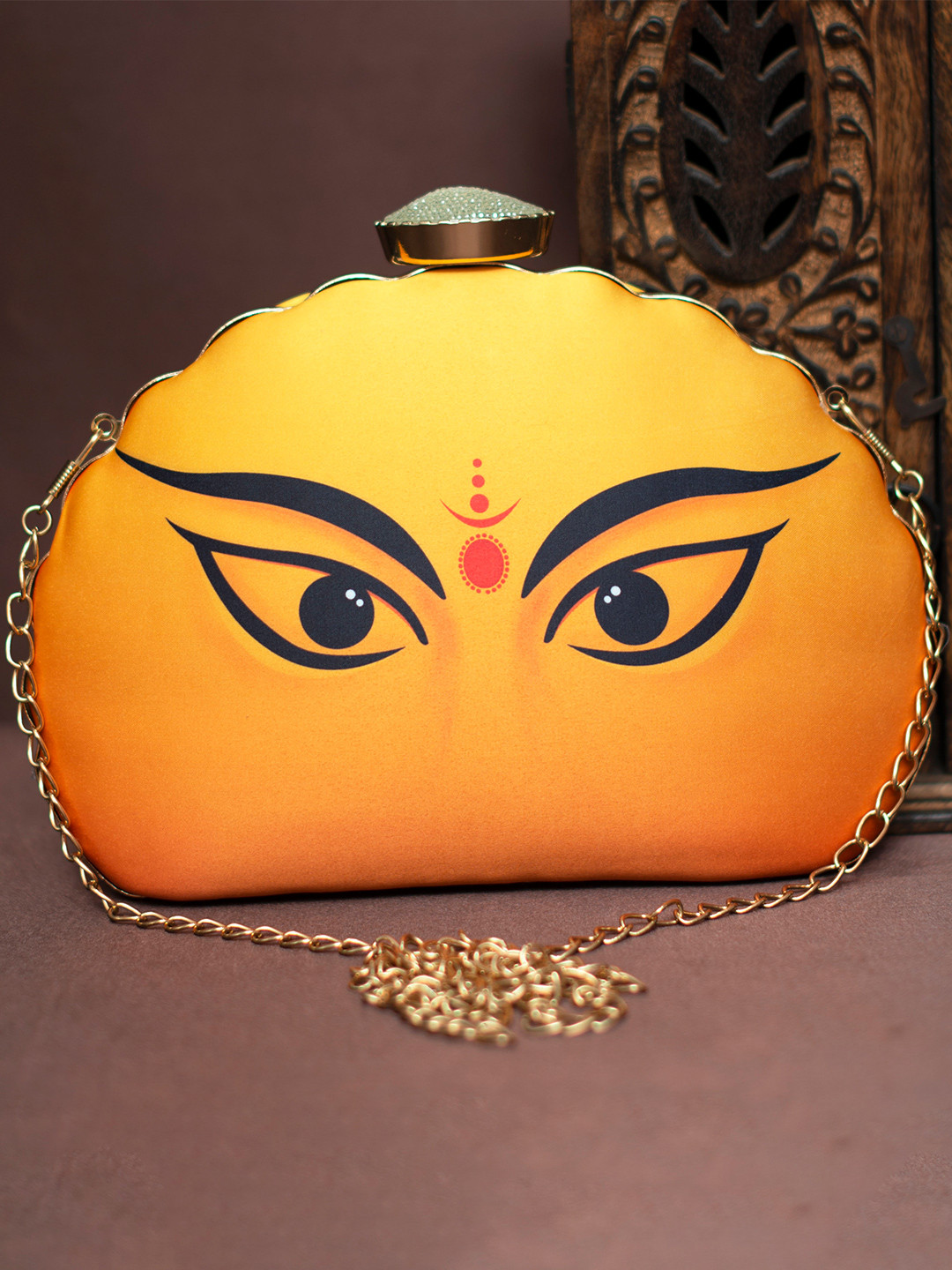 Obsidian Half Moon Clutch