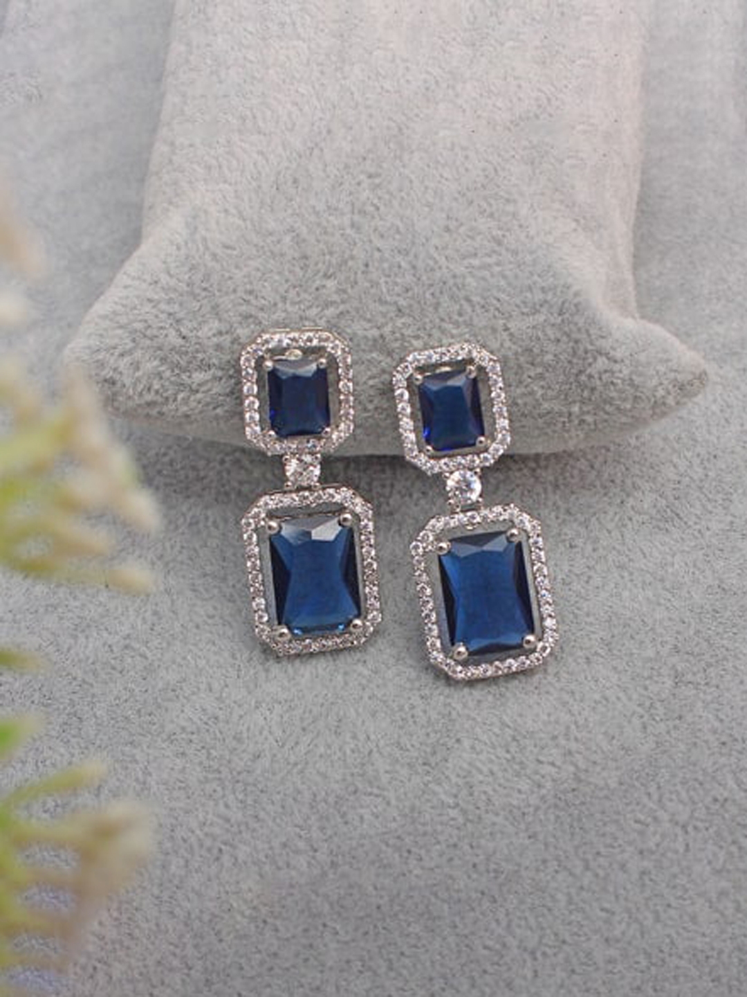 Buy Mirana Rhodium Plated American Diamond Studded Drop Earrings - Earrings for Women 25014360 ...