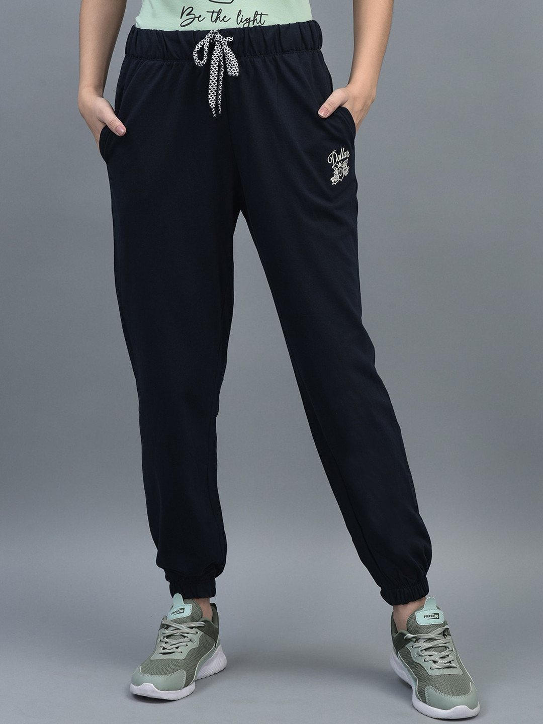 Buy Dollar Missy Women Rapid Dry Slim Fit Pure Cotton Jogger Track