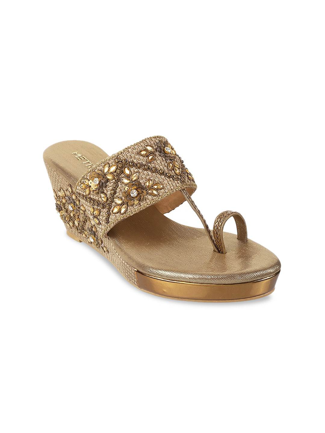 Buy Metro Embellished Wedge Heels Heels for Women 25032158 Myntra