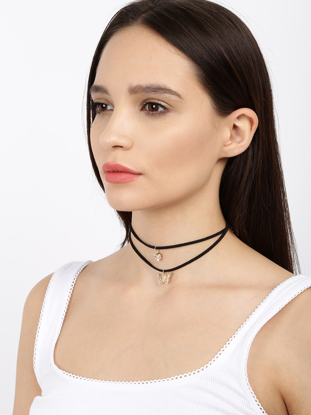 Buy Ayesha Black Synthetic Choker Necklace Necklace And Chains for