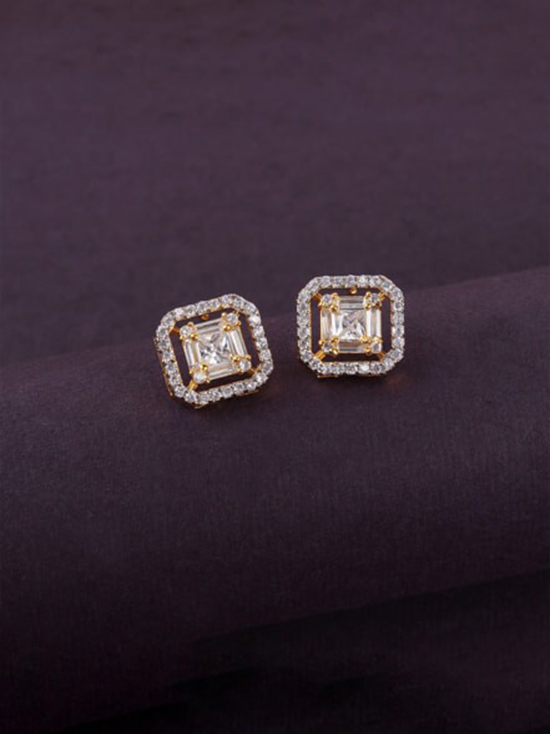 Buy Mirana Gold Plated Contemporary Studs Earrings - Earrings for Women ...