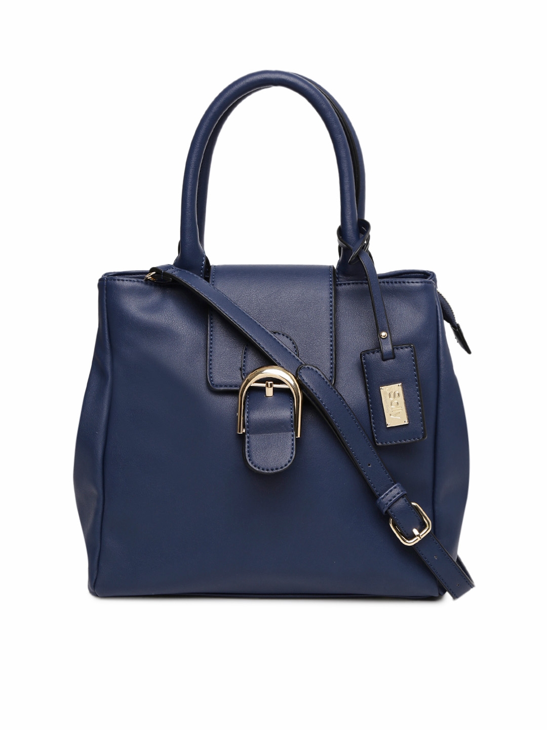 Buy Allen Solly Navy Blue Solid Shoulder Bag - Handbags for Women ...