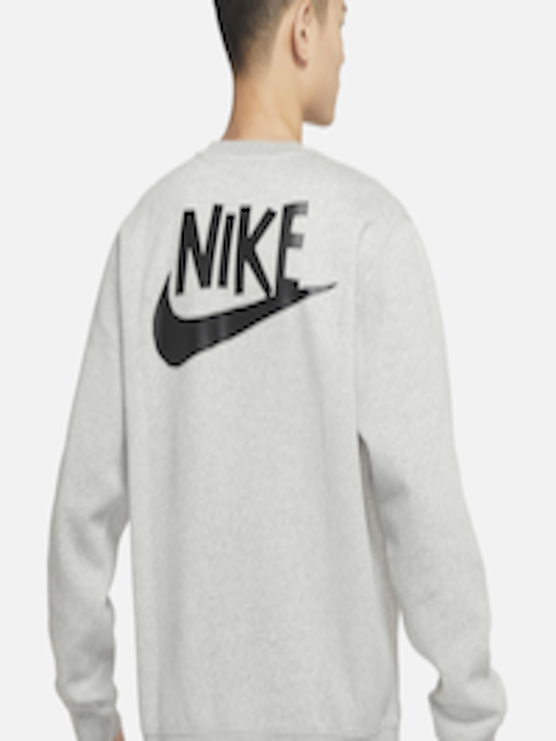 Buy Nike Sportswear Brand Logo Printed Fleece Crew Neck Pullover ...