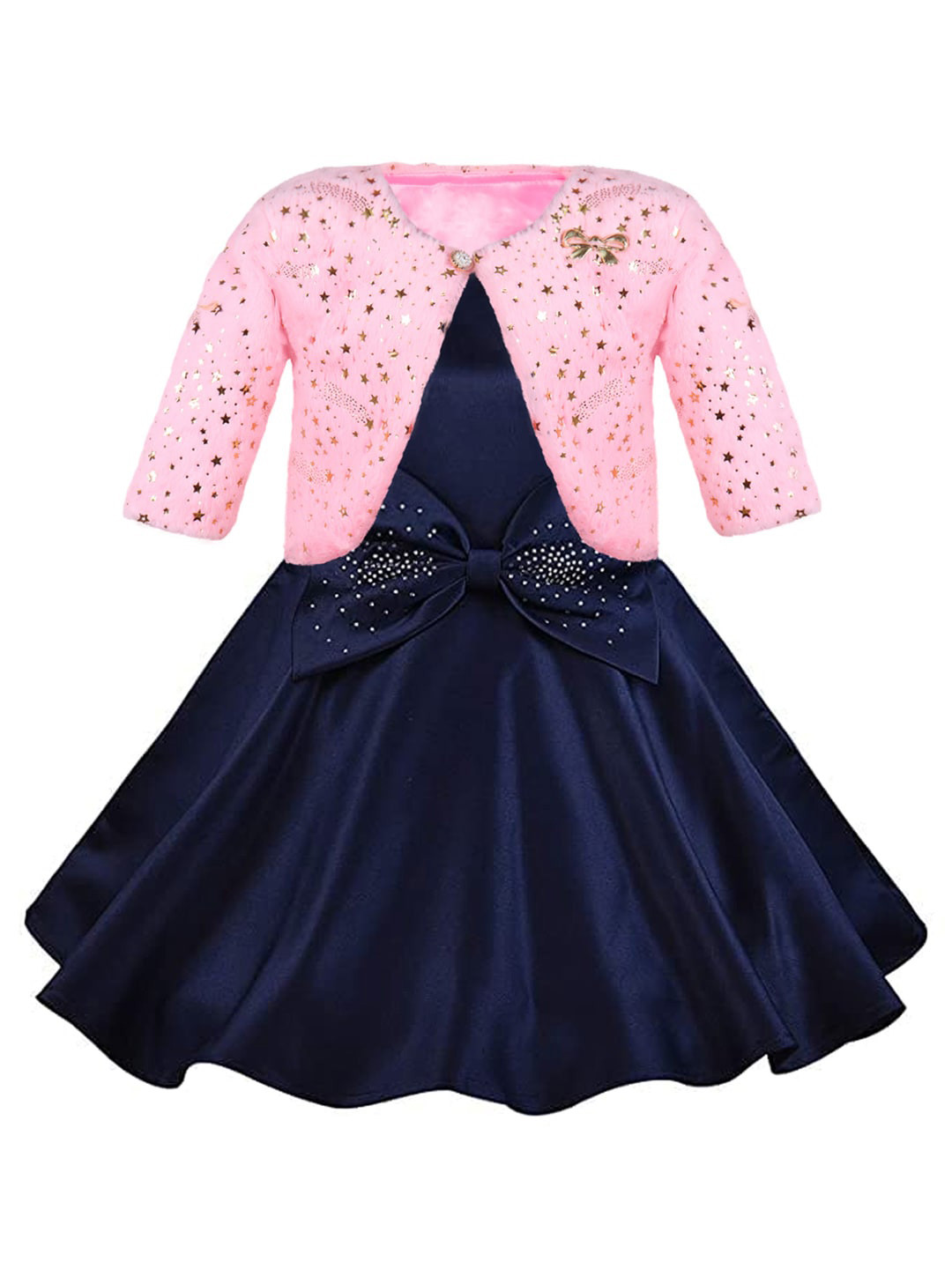 Wish Karo Girls Long Gown Dress with Jacket-(LF216pnk) main image 0