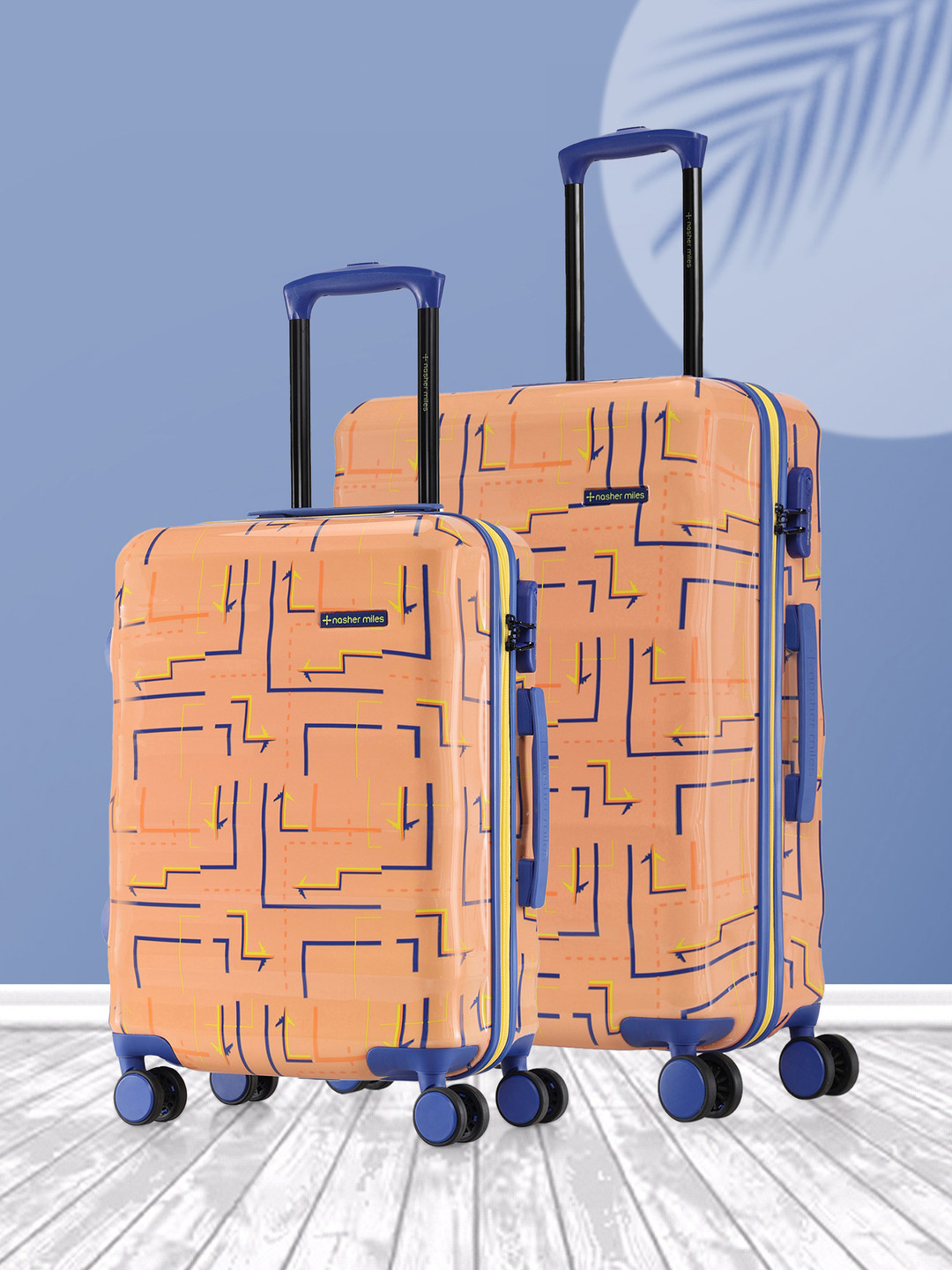 Buy Nasher Miles Denver Set Of 2 Printed Hard Sided Cabin And Medium