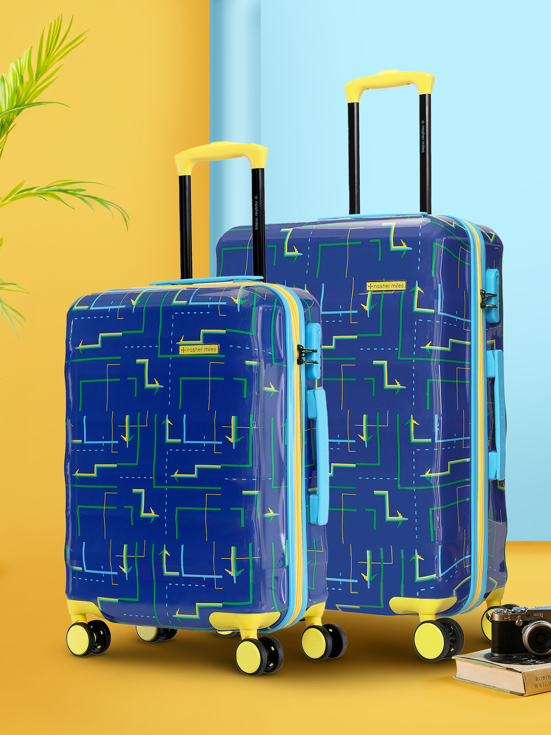 Buy Nasher Miles Denver Set Of 2 Hard Sided Trolley Suitcases 120.0 L