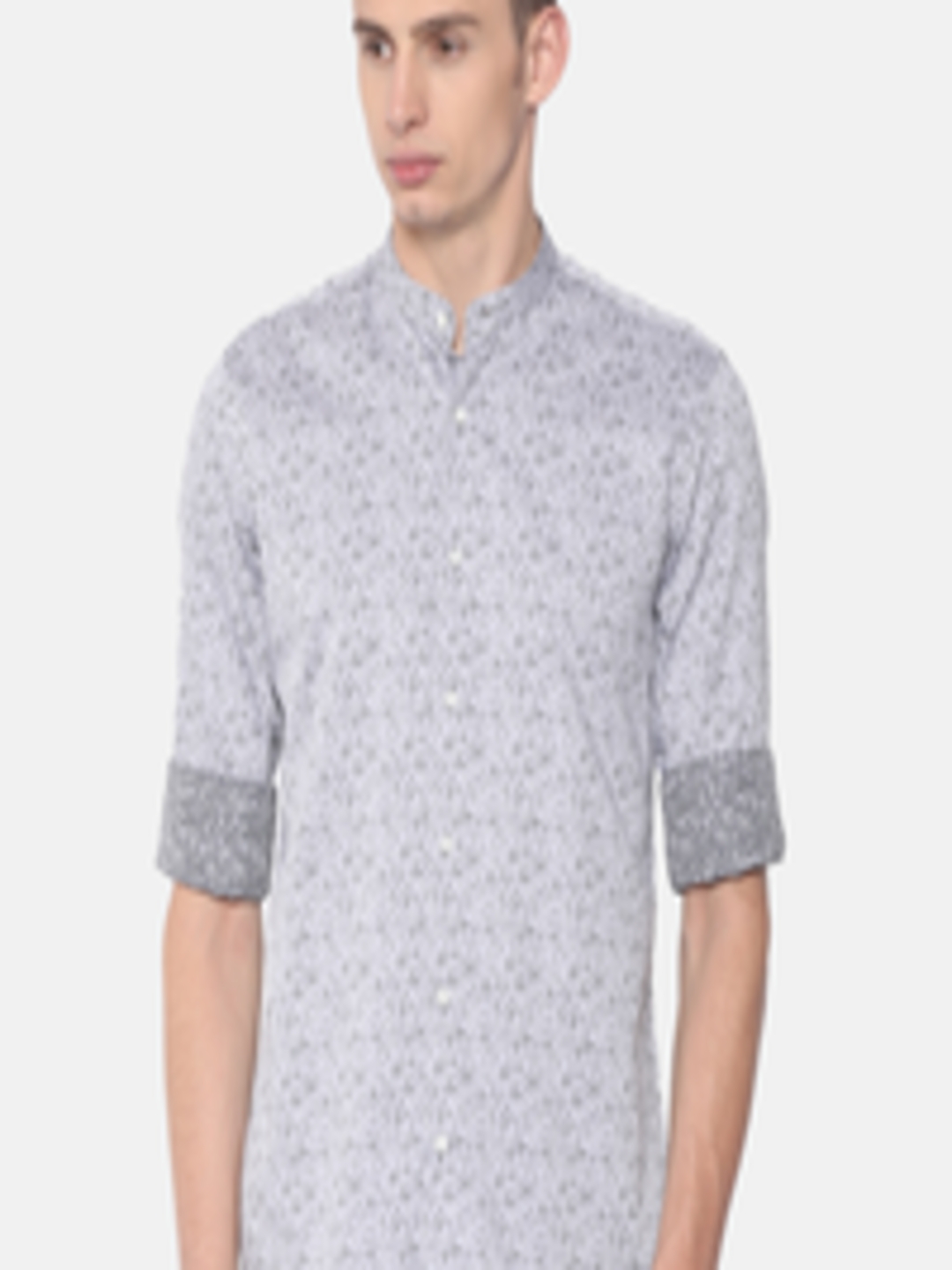 Buy Raymond Men Grey Regular Fit Printed Casual Shirt - Shirts for Men ...