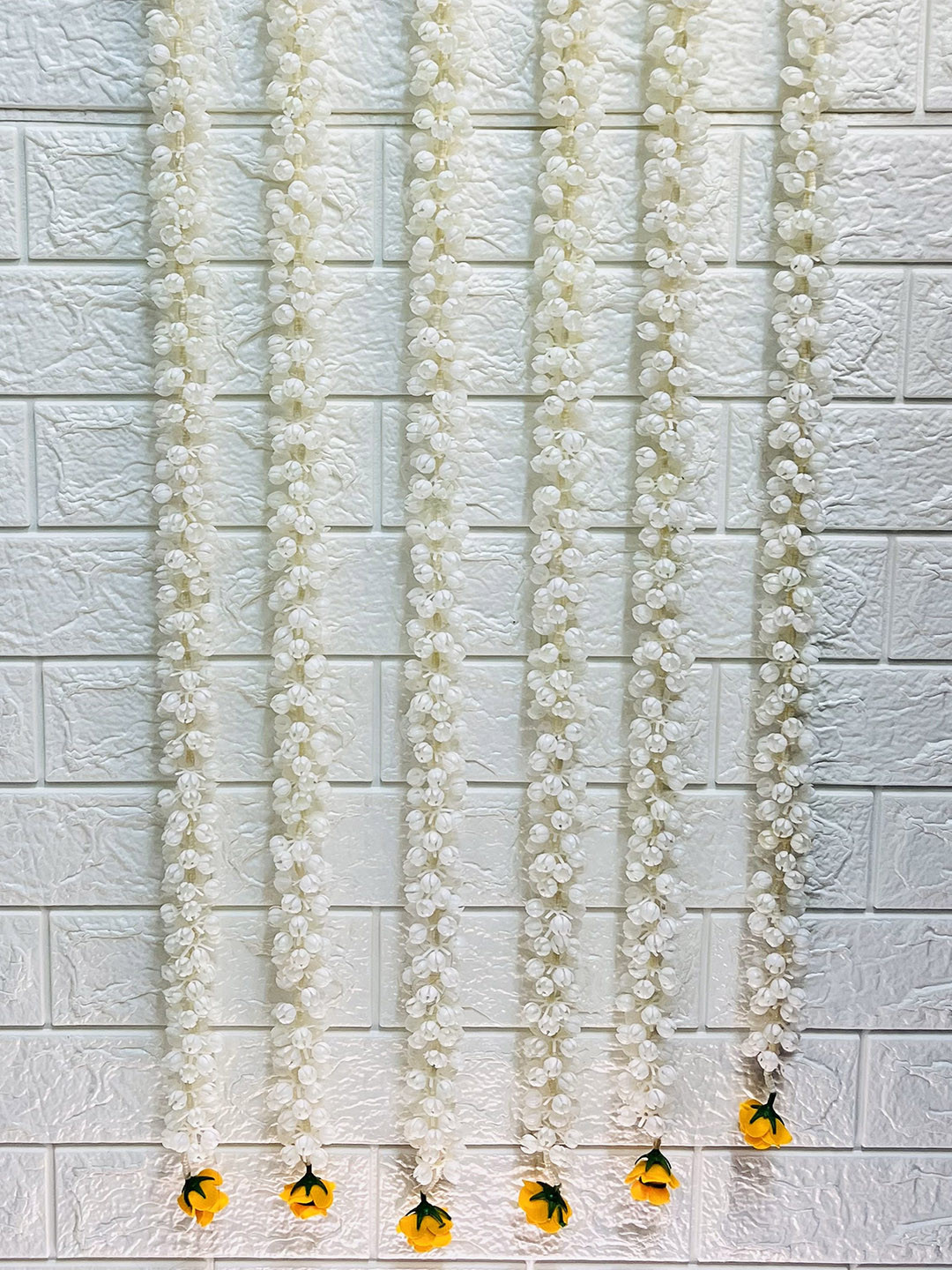 Buy Akaar White 6 Pieces Mogra Wall Hangings Festive Decor for Unisex