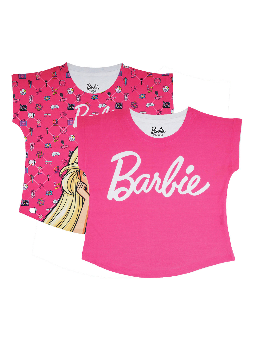 Buy Barbie Girls Pack Of 2 T Shirts Tshirts for Girls 2512004 Myntra