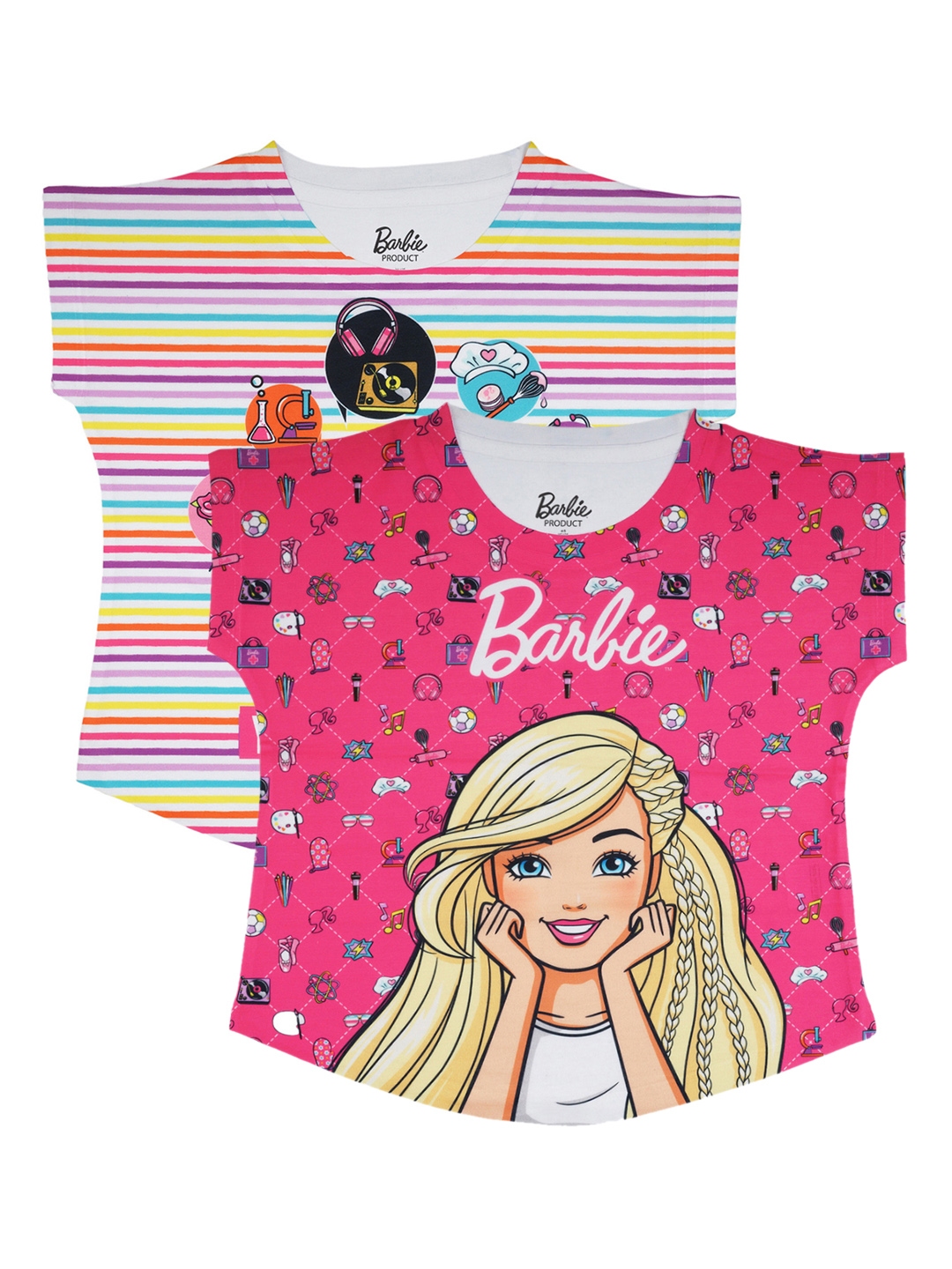 Buy Barbie Girls Pack Of 2 T Shirts - Tshirts for Girls 2512112 | Myntra