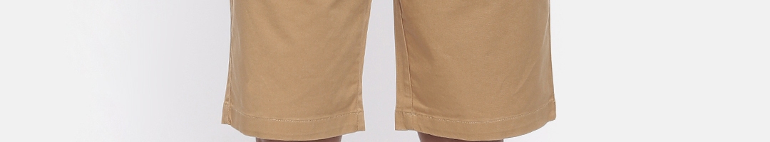 Buy ColorPlus Men Khaki Solid Contemporary Fit Chino Shorts - Shorts ...