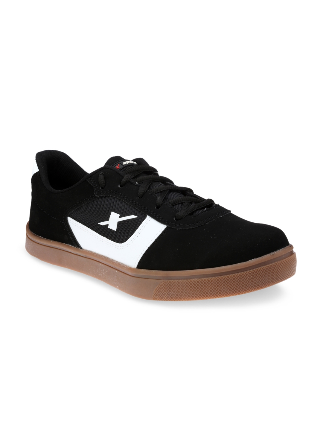 sparx men's black & white sneakers sm 323