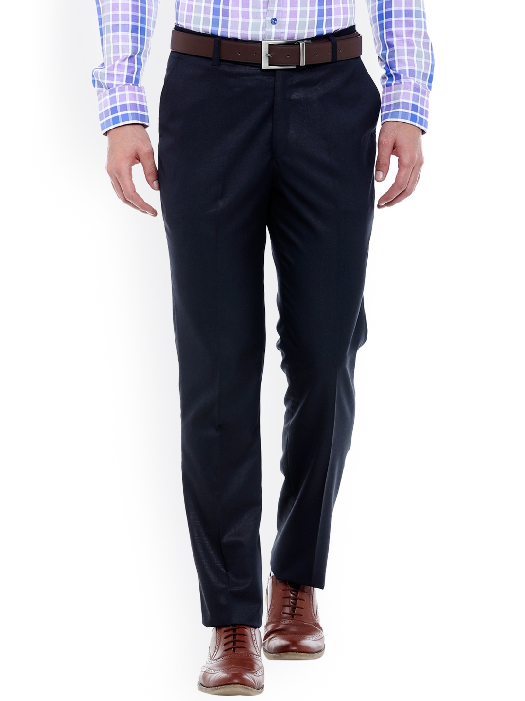 blue formal trousers mens