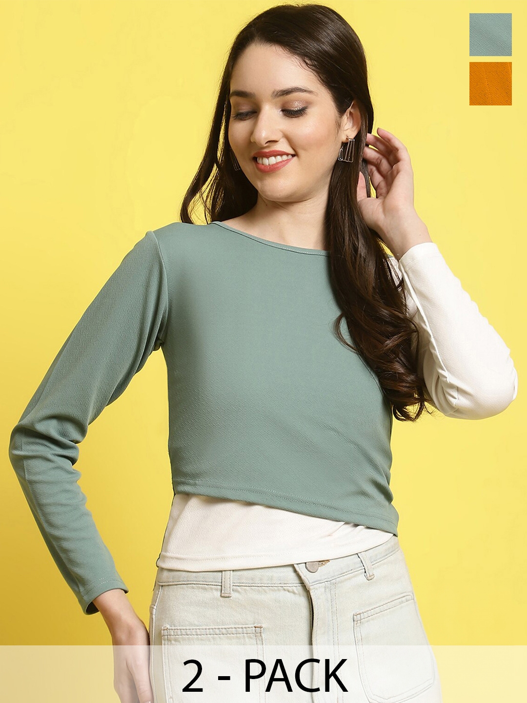 Buy fabflee pack of 2 casual tops tops for women 25143694 myntra
