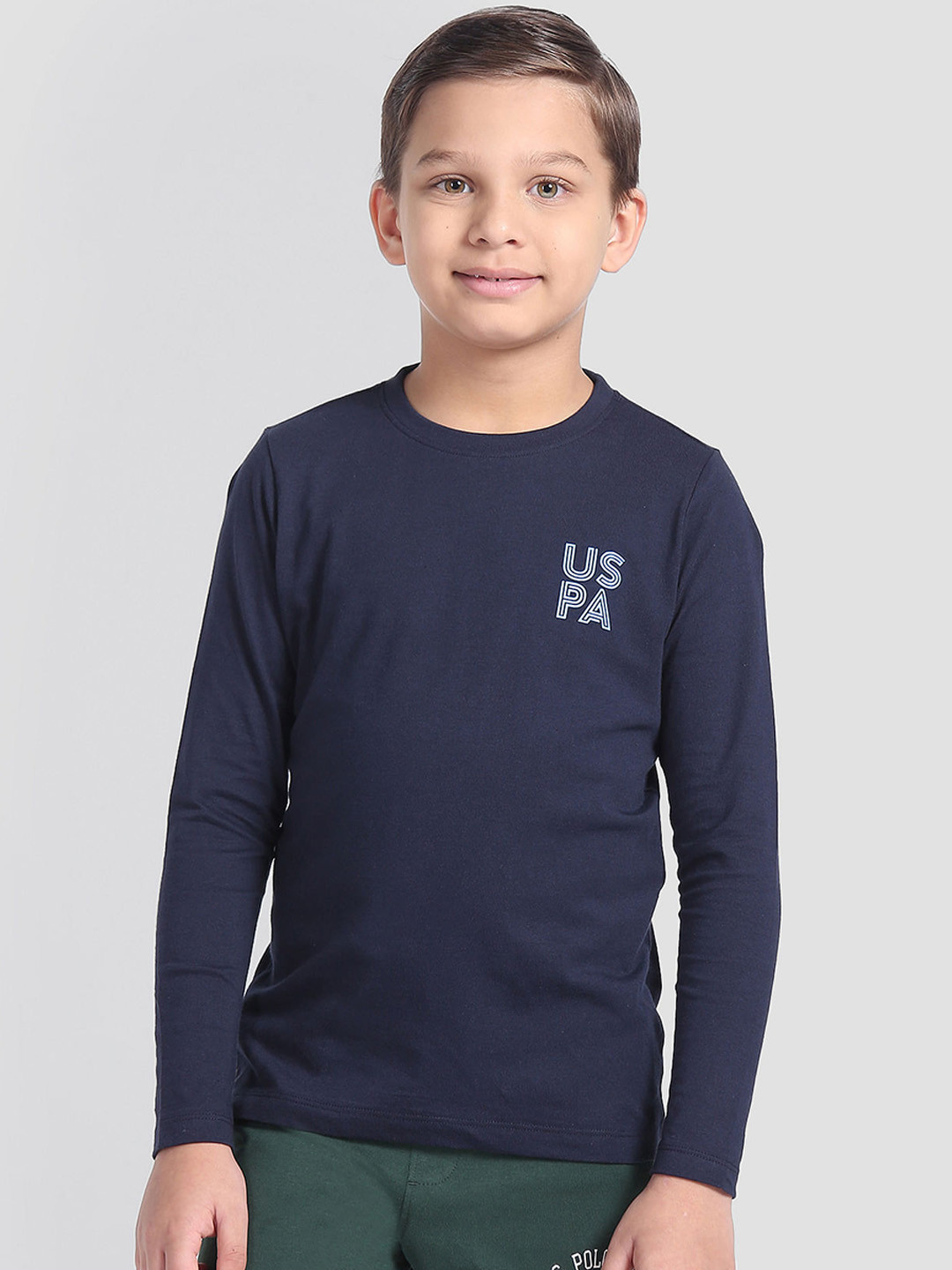 Buy U.S. Polo Assn. Boys Pure Cotton OKE02 Lounge T Shirt Lounge Tshirts for Boys 25149798