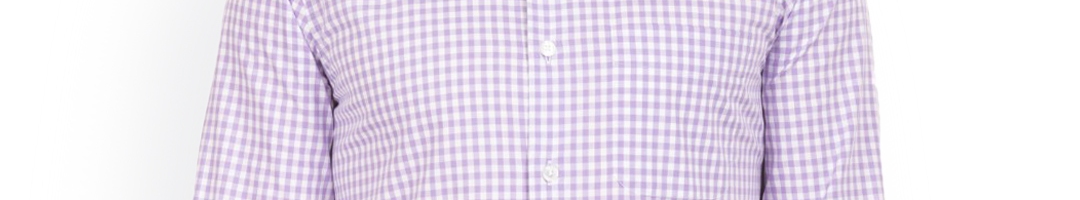 Buy U.S. Polo Assn. Men Purple Regular Fit Checked Casual Shirt ...