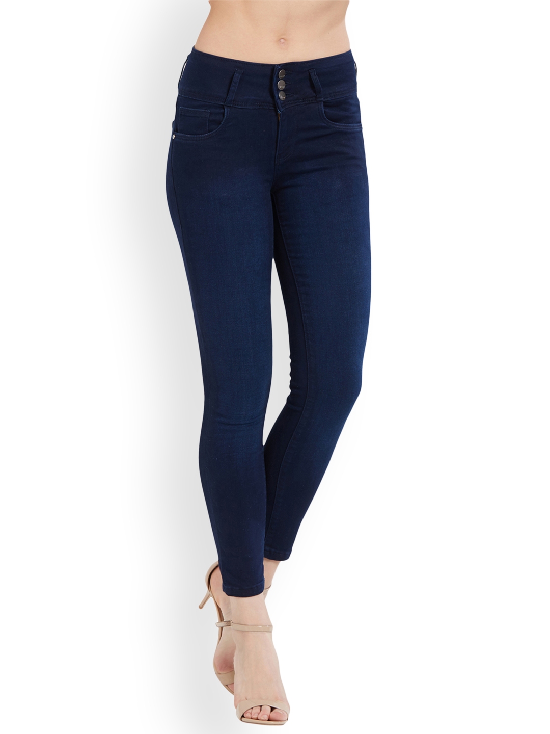 skinny fit high rise jeans for women