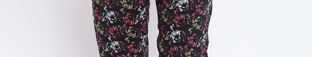 Buy Kanvin Black & Pink Printed Pyjamas MJKSS159E - Lounge Pants for ...