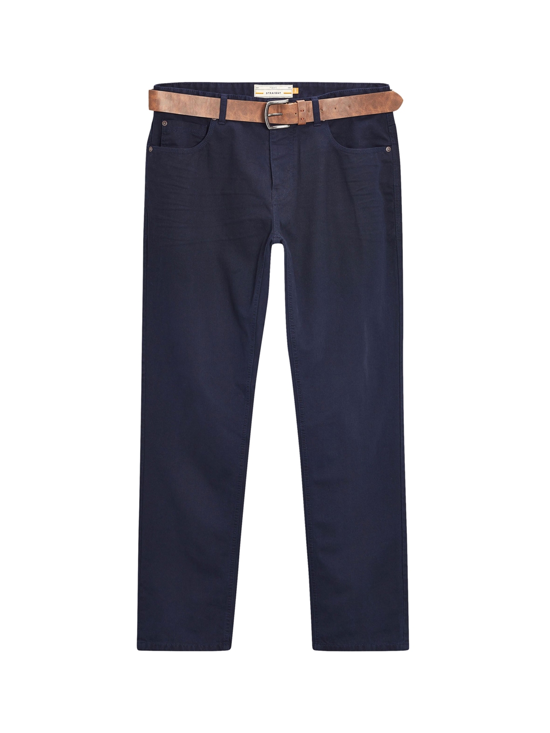 Buy Next Men Navy Blue Regular Fit Solid Chinos - Trousers for Men ...