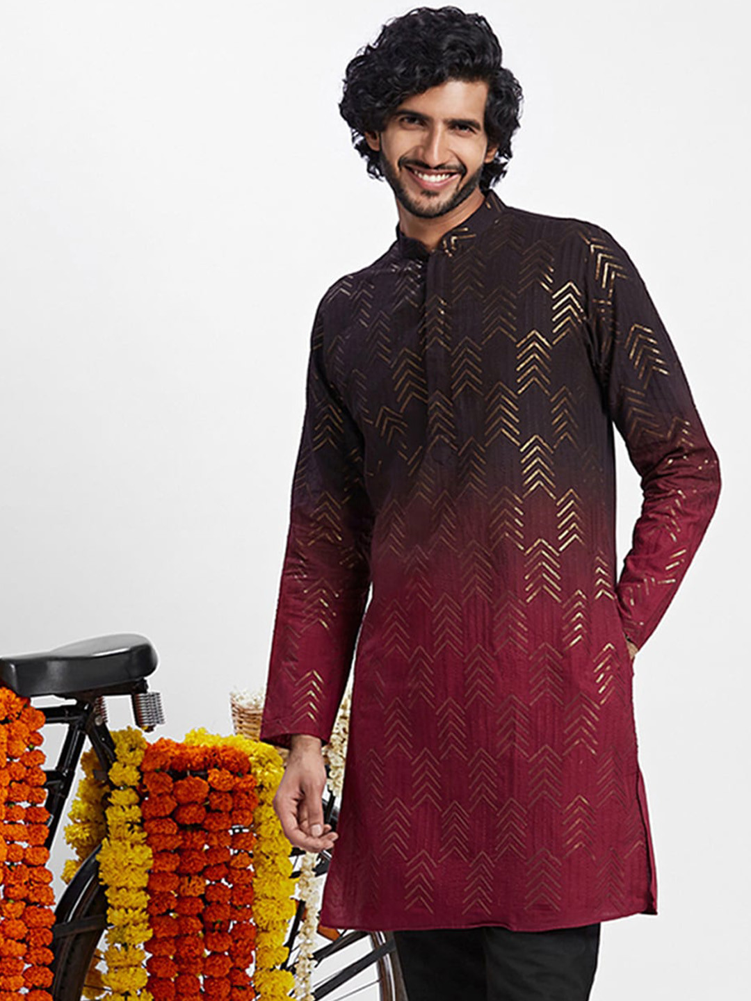 Ombre Printed Kurtas For Men