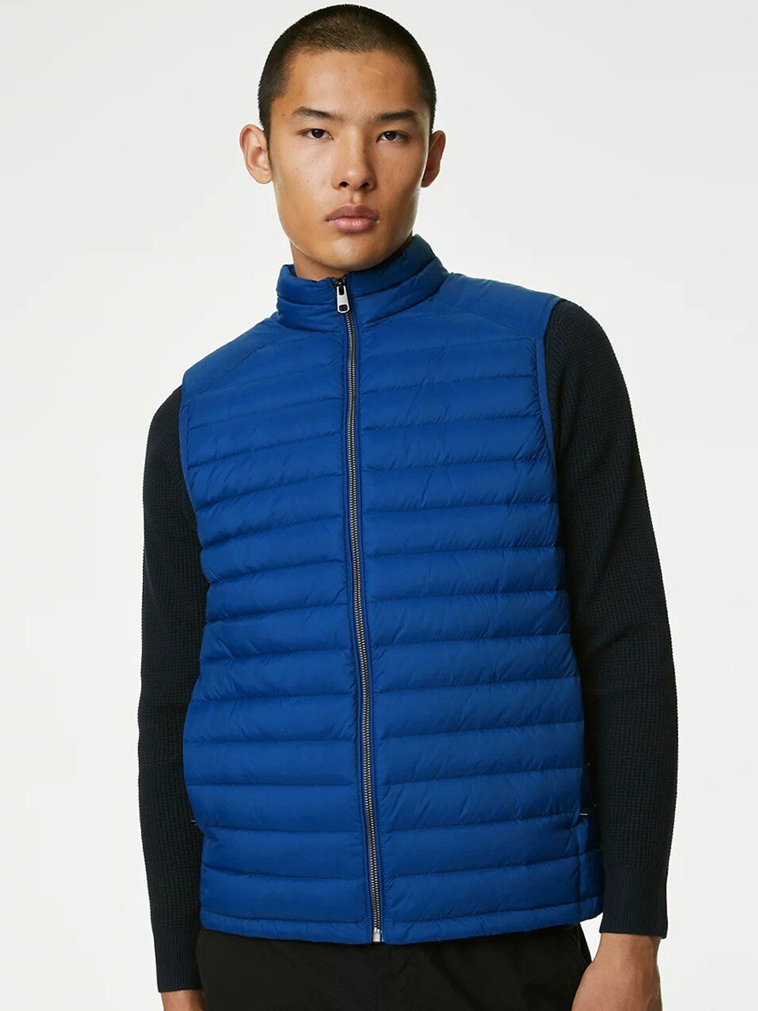 Buy Marks & Spencer Stand Collar Sleeveless Puffer Jacket - Jackets for ...