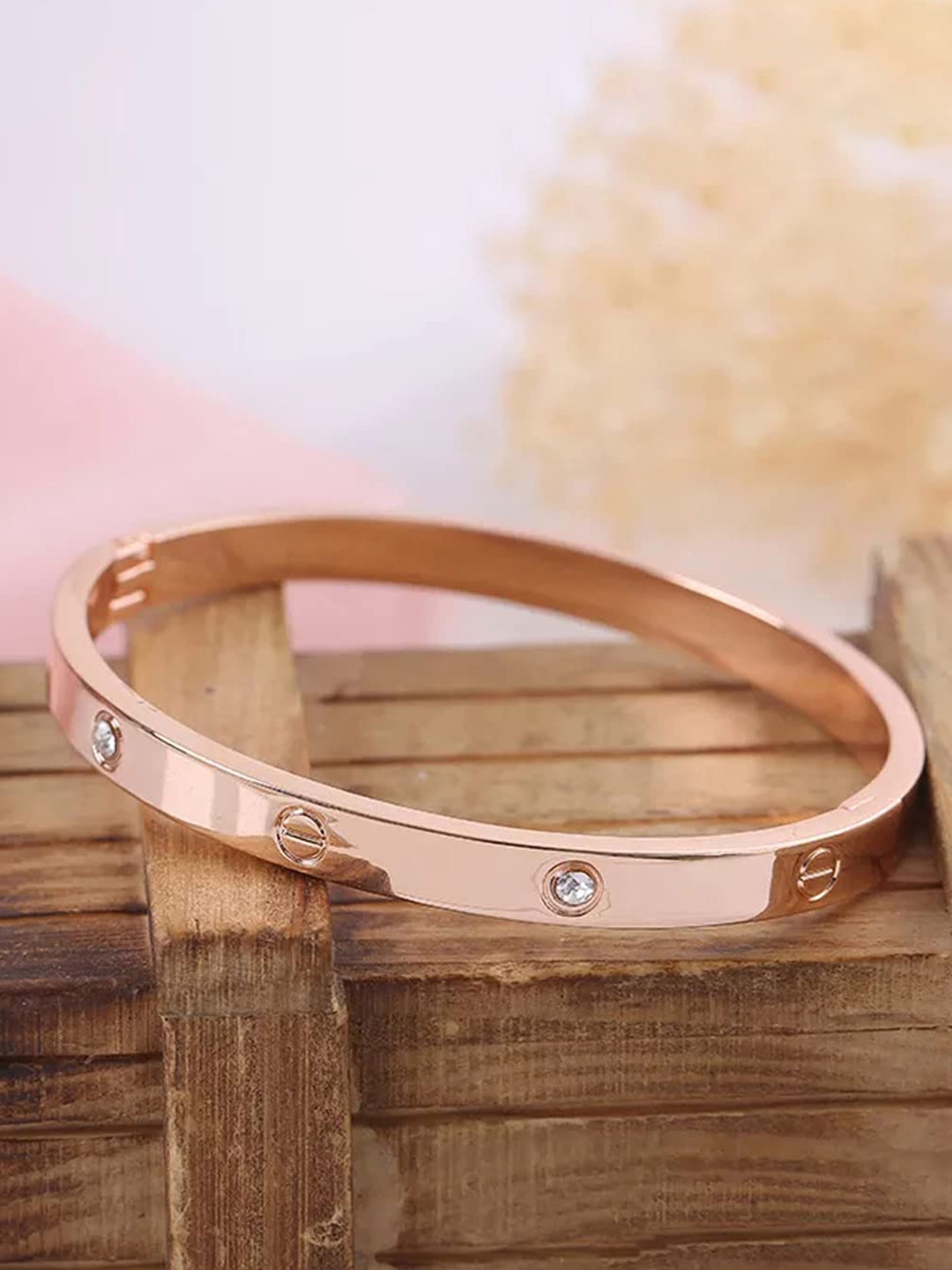 Buy KRYSTALZ Rose Gold Plated Kada Bracelet - Bracelet for Women ...