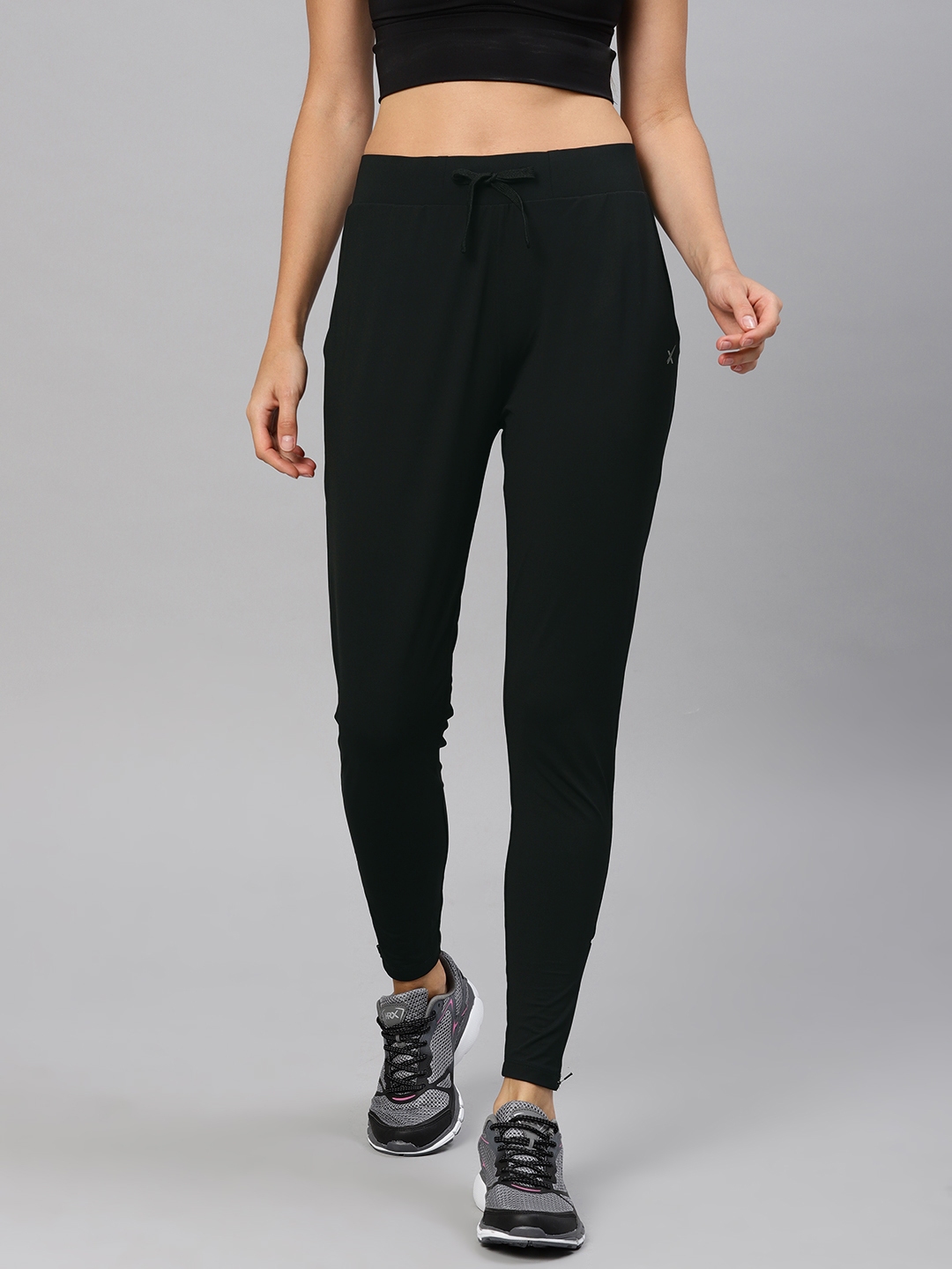 hrx black track pants
