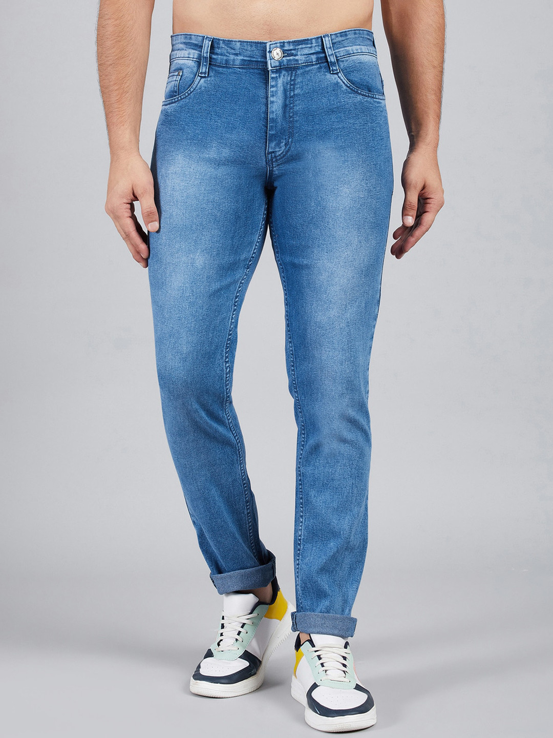 Buy STUDIO NEXX Men Slim Fit Mid Rise Light Fade Stretchable Jeans ...