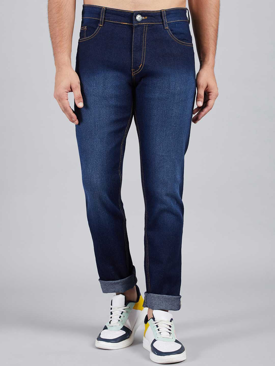 Buy STUDIO NEXX Men Slim Fit Mid Rise Clean Look Light Fade Stretchable ...