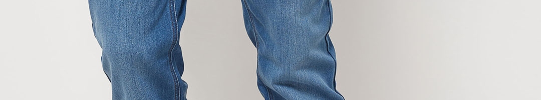 Buy Next Men Blue Regular Fit Mid Rise Clean Look Stretchable Jeans ...