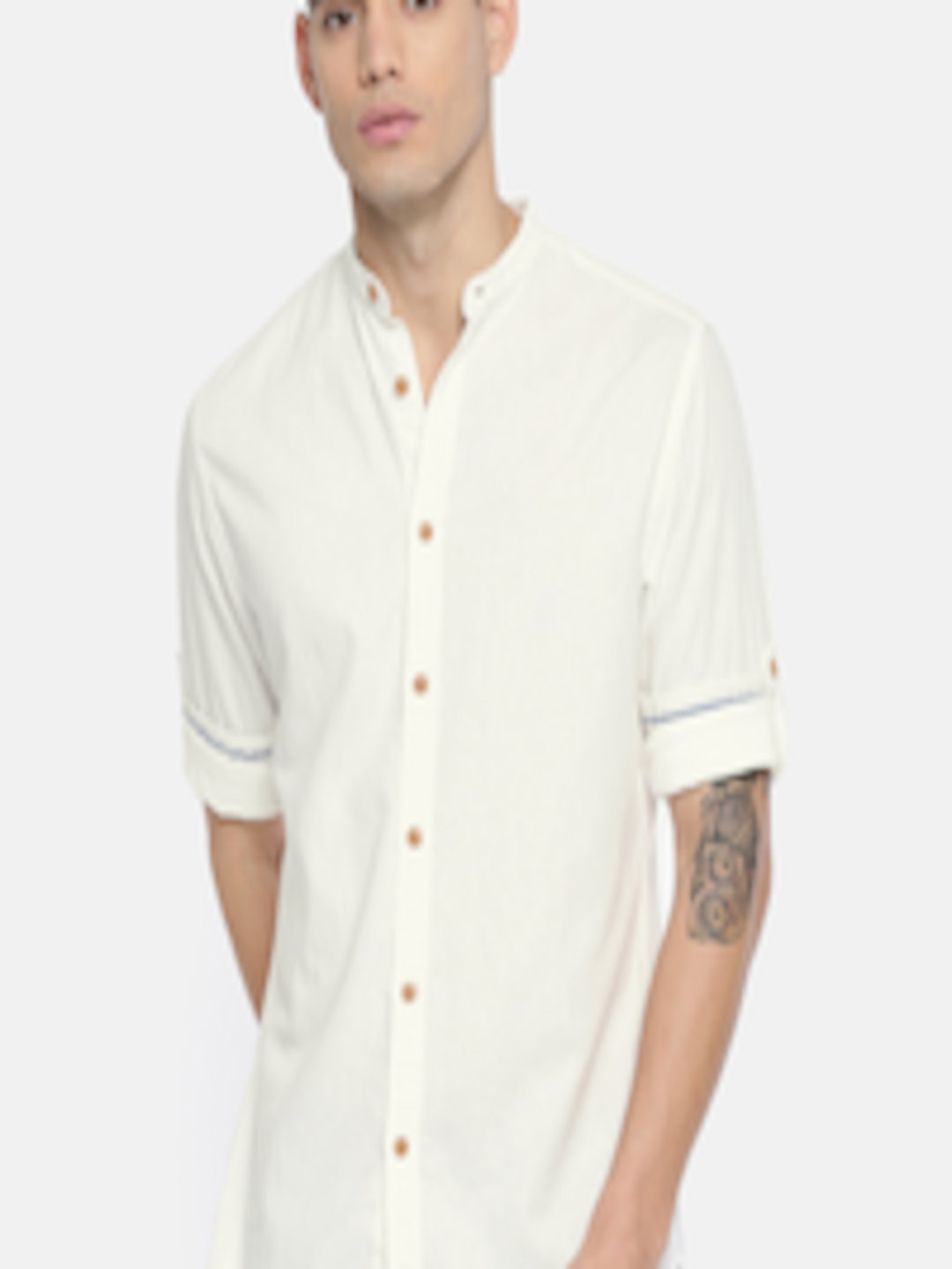 Buy Jack & Jones Men White Regular Fit Solid Casual Shirt - Shirts for ...