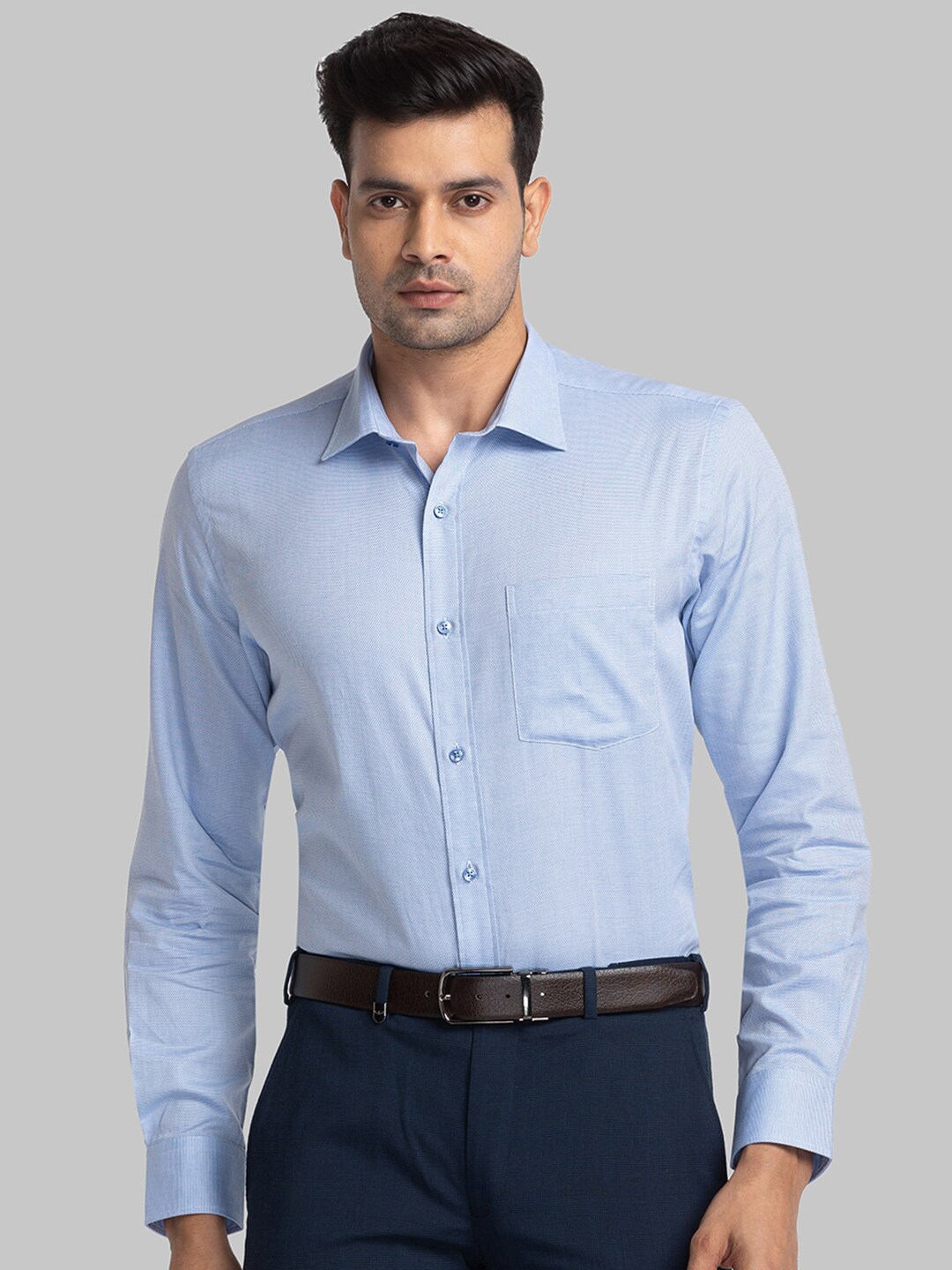 Buy Park Avenue Textured Self Design Cotton Formal Shirt - Shirts for ...