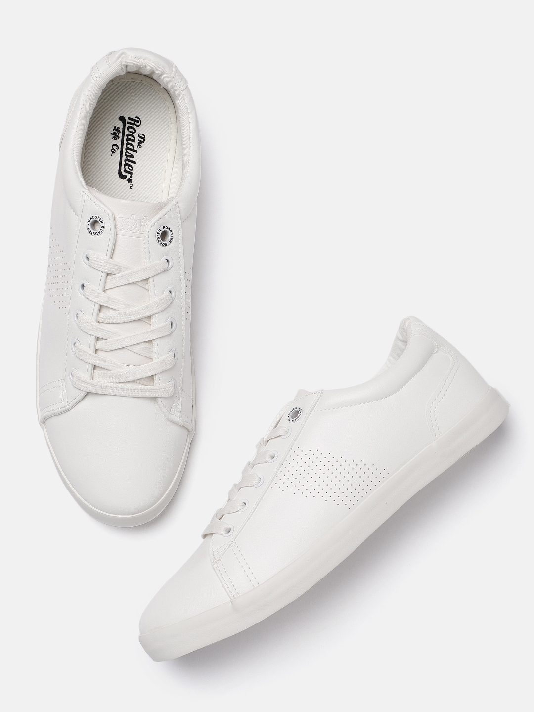 Buy Roadster Men White Sneakers - Casual Shoes for Men 2527549 | Myntra