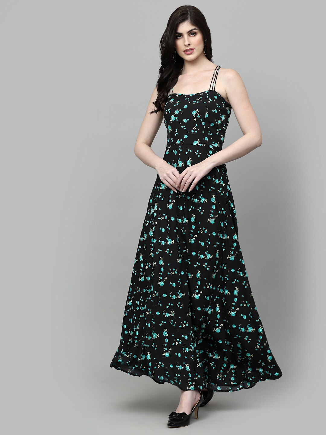 AAYU Women Fit & Flare Skyblue Dress