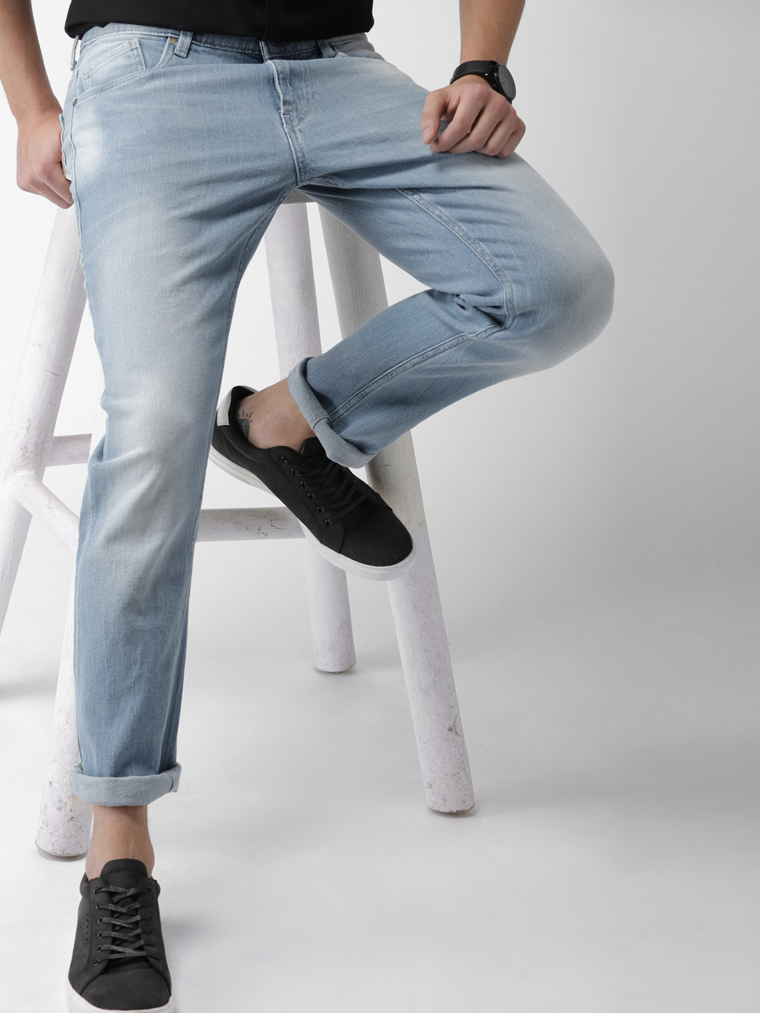 Men's Blue Harbour Straight Leg Jeans By Marks & Spencer - Soft Denim, Regular Fit, UK Size 34