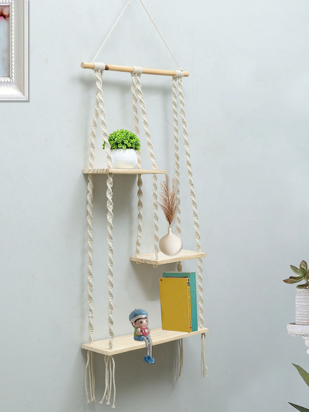 Buy Homesake White 3 Tier Wood Wall Shelves Wall Shelves for Unisex