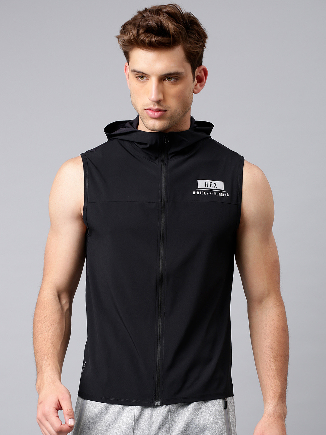 Buy HRX By Hrithik Roshan Men Black Solid Sporty Running Jacket