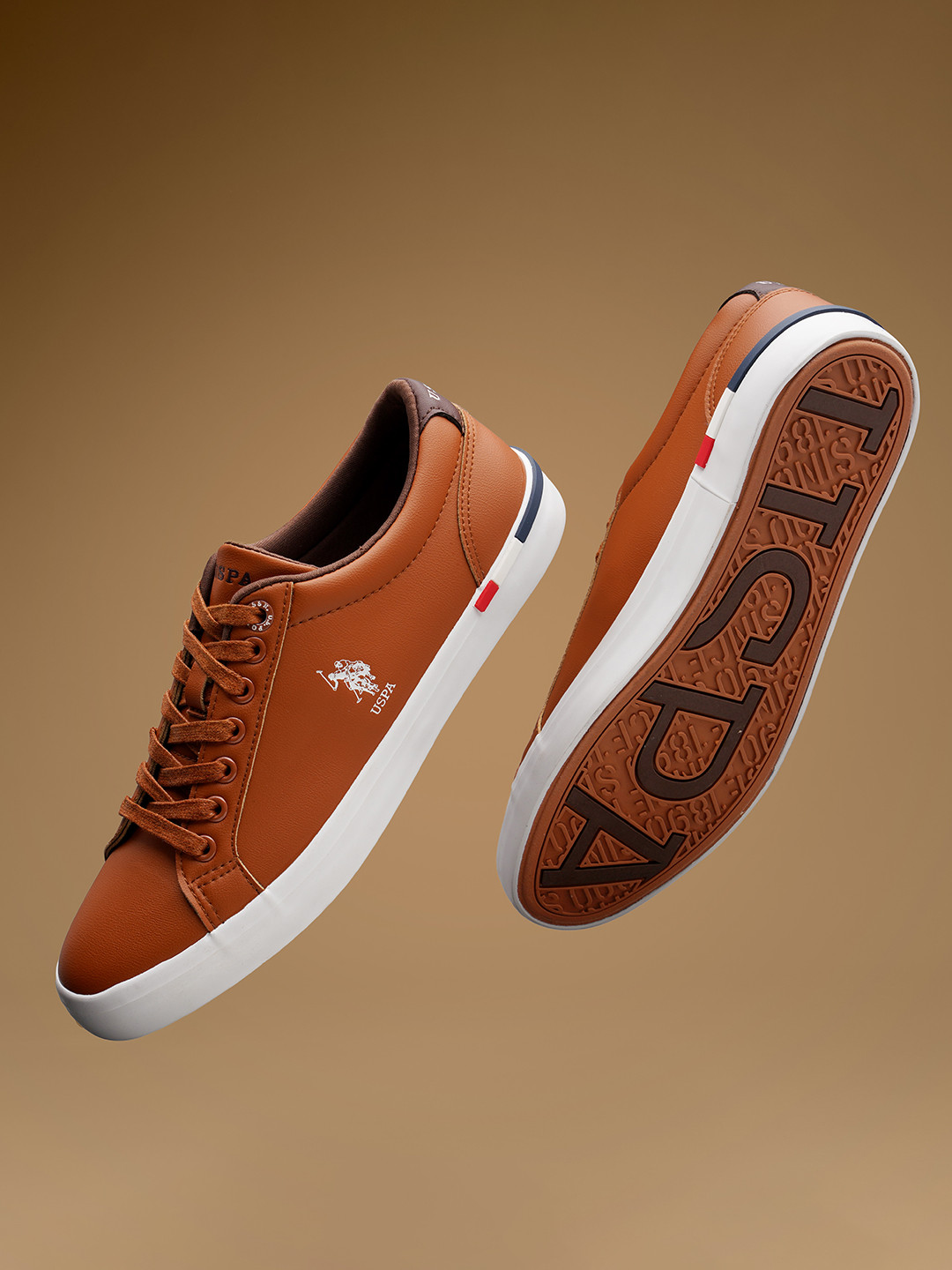 Buy U.S. Polo Assn. Men Textured Lace Up Sneakers Casual Shoes for