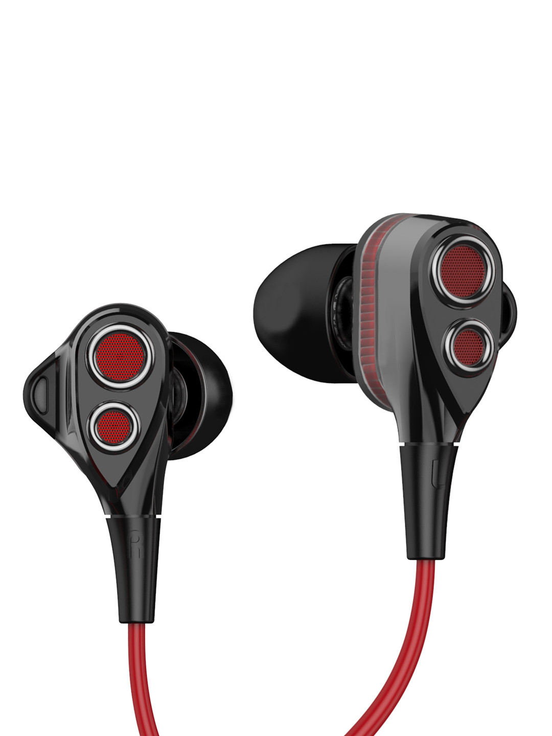 Buy BoAt Black & Red Nirvanaa Tres Triple Drivers Earphones With Mic