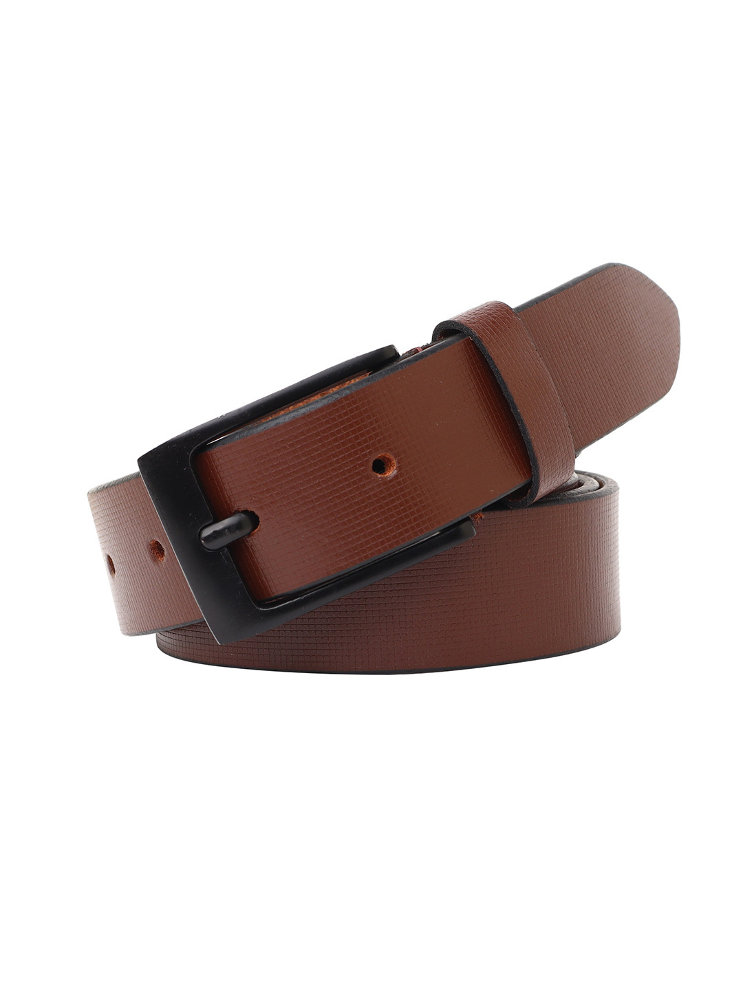 Zacharias Men's Faux Leather Army Style Belt - 1.4" Wide, 46" Length (Adjustable Free Size), Black
