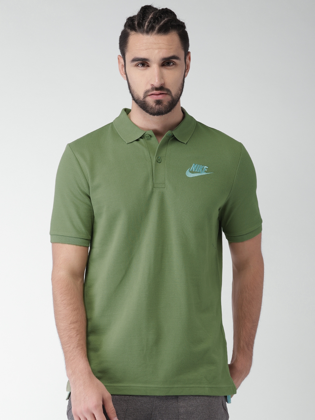 green nike polo shirt