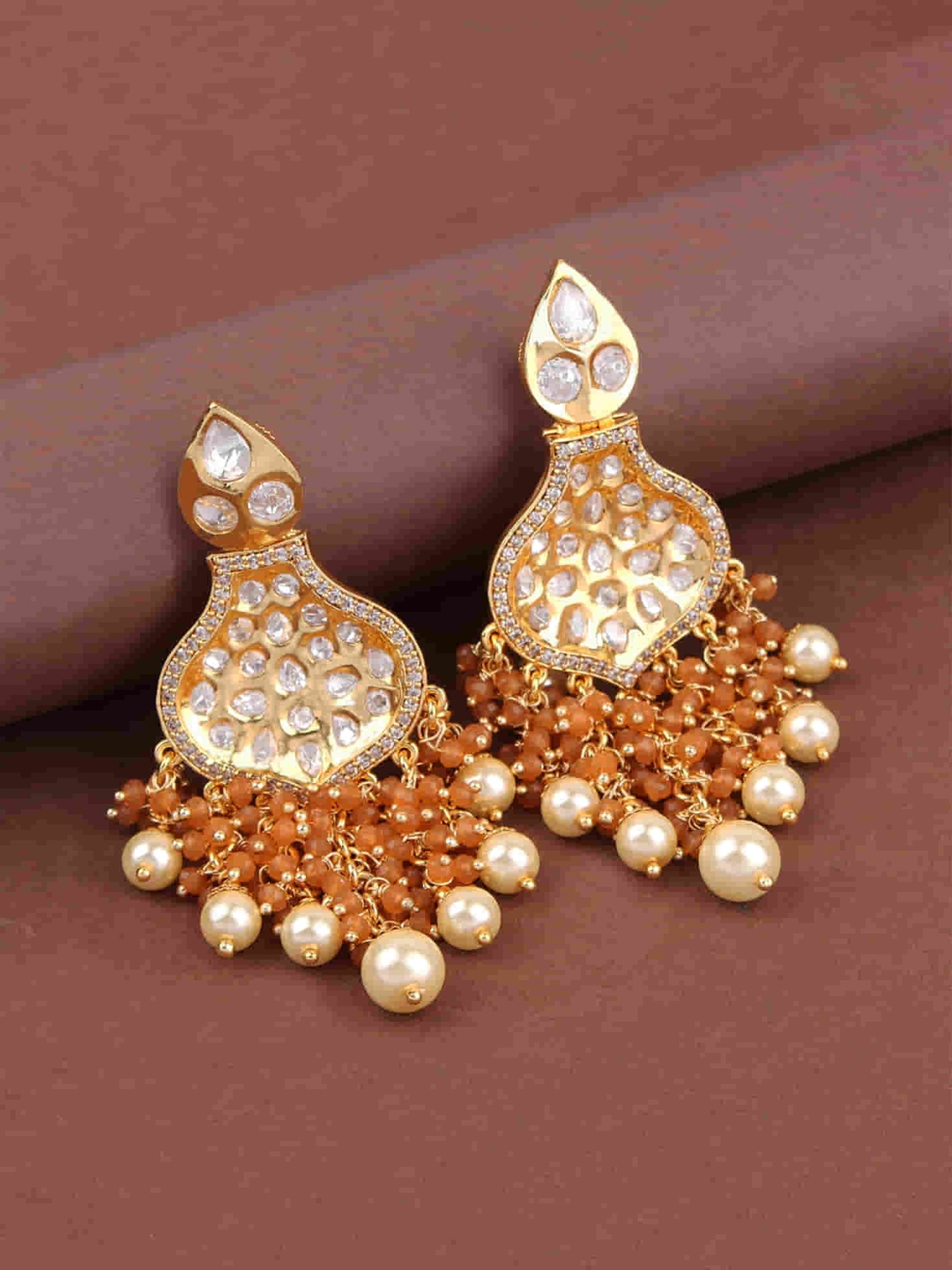 Buy Mirana Gold Plated Drop Earrings - Earrings for Women 25303006 | Myntra